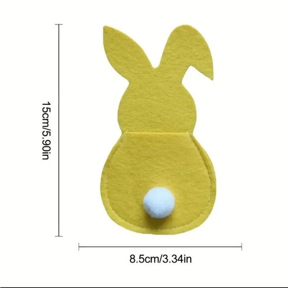 3 for 26 - Easter Bunny Felt Cutlery Silverware Holder Bag Easter Decora… - Picture 3 of 5